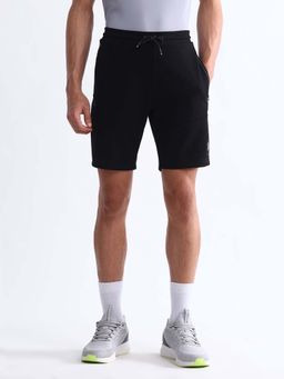 U.S. POLO ASSN. - Black Active Sports Mens Slim Fit Solid Active Shorts