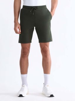 U.S. POLO ASSN. - Green Active Sports Mens Solid Slim Fit Active Shorts