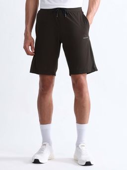 U.S. POLO ASSN. - Brown Active Sports Mens Slim Fit Solid Active Shorts