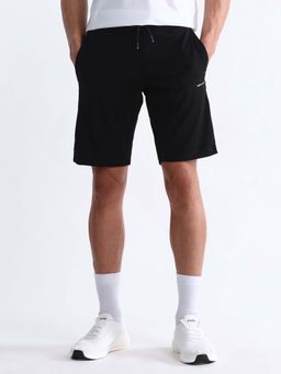 U.S. POLO ASSN. - Black Active Sports Mens Solid Slim Fit Active Shorts