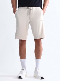 U.S. POLO ASSN. - Beige Active Sports Mens Slim Fit Solid Active Shorts