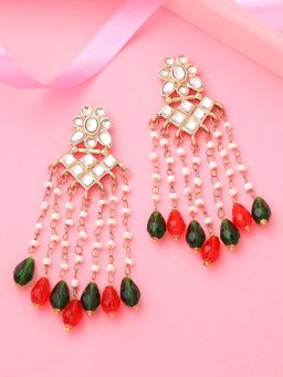 Estele - Gold Plated Sparkling Earrings for Women