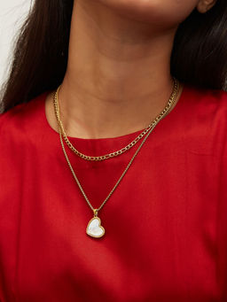 Nuyug - Multi-Chain Heart Shaped Necklace