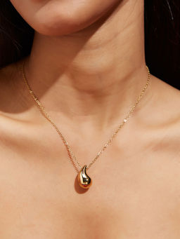 Nuyug - Gold Teardrop Casual Necklace