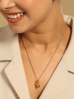 Nuyug - Gold-Plated Stainless Steel Minimal Adjustable Drawstring Closure Necklace