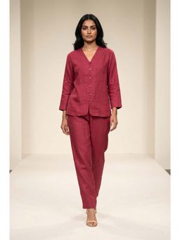 dhaaga - Pink Women Premium Pure Solid Shirt