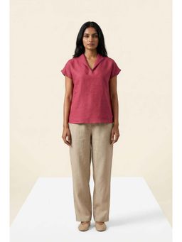 dhaaga - Pink Women Premium Pure Solid Top