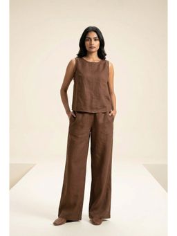 dhaaga - Brown Women Premium Pure Solid Top