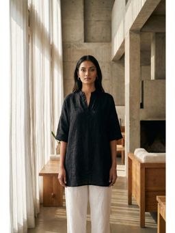 dhaaga - Black Women Premium Pure Solid Top