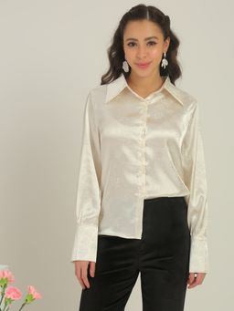 Globus - Women Beige Polyester Collar Neck 1 Shirt