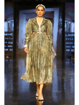 Nirmooha - Green Cutout Midi Dress