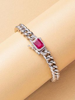 ANAQA JEWELS - Colourstone Chain Red Bracelet