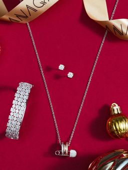 ANAQA JEWELS - Safety Charm White Necklace