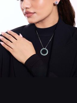 ANAQA JEWELS - Circle Of Grace Green Necklace