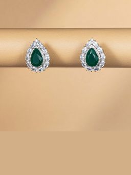 ANAQA JEWELS - Raindrop Green Studs