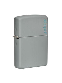 Zippo - Classic Flat Grey Logo Windproof Pocket Lighter