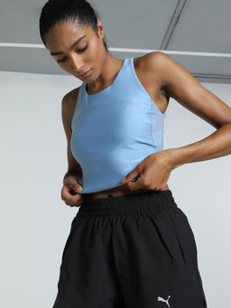 Puma - RUN ULTRAFORM CROP Womens Blue Tanks