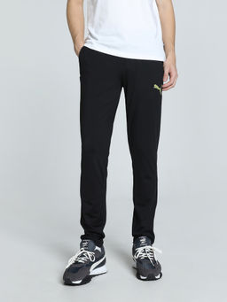 Puma - ACTIVE Knitted Graphic Mens Black Joggers