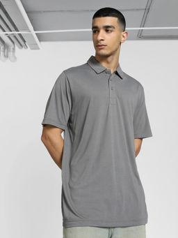 Puma - TS Premium Eco Mens Grey Polo T-Shirt