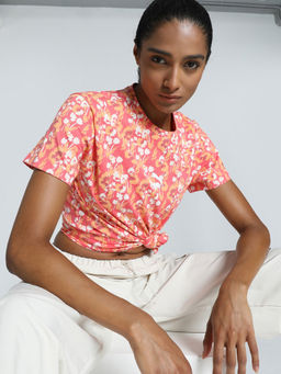 Puma - Womens Pink Floral T-Shirt