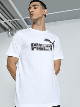 Puma - GRAPHICS No. 1 Logo Mens White T-Shirt