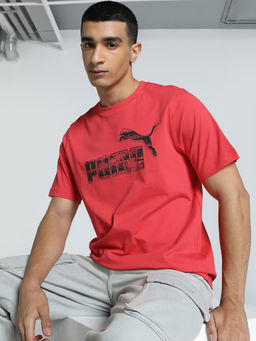 Puma - GRAPHICS No. 1 Logo Mens Red T-Shirt