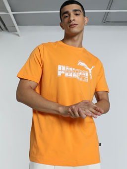 Puma - GRAPHICS No. 1 Logo Mens Orange T-Shirt
