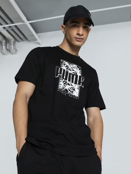 Puma - Essentials+ PALM RESORT Graphic Mens Black T-Shirt