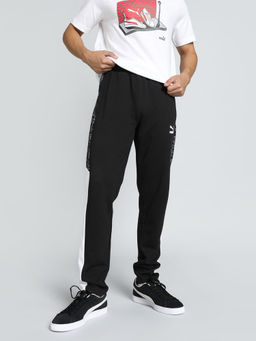 Puma - CLASSICS Colorblock OH Mens Printed Black Trackpant