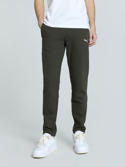 Puma - Ottoman Mens Olive Green Textured Trackpant