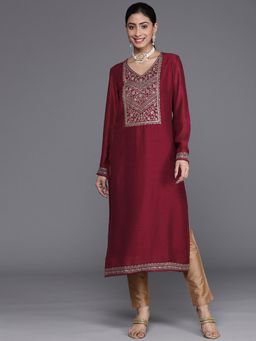 Libas - Magenta Embellished Kurta