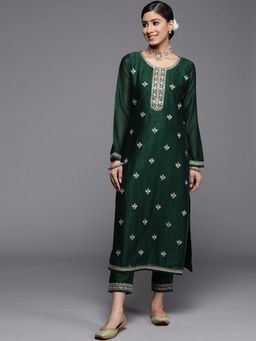 Libas - Green Embellished Kurta
