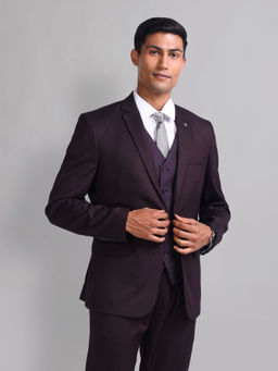 AD By Arvind - Tailored Fit Three Piece Suit