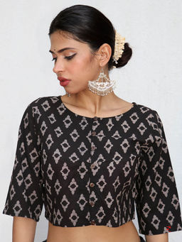 Chidiyaa - Nomad Gitana Block printed Cotton Crop Top Blouse