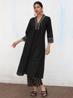 Chidiyaa - Nomad Annalise Block printed Cotton Kurta Set (Set of 2)