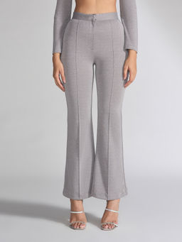 RSVP by Nykaa Fashion - Grey Shimmer Flared Pant