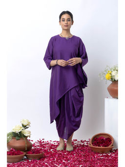 SMRITI GUPTA - Purple Solid Co-Ord (Set of 2)