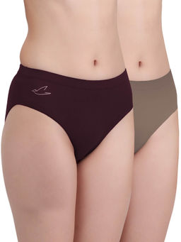 FREECULTR - Multi-Color Premium Soft Fabric & Snug Fit Briefs for Women (Pack of 2)