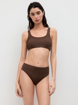 Cider - U-neckline Bowknot Tankini Cheeky Bikini Set