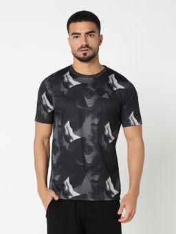 R&B - Men Grey Regular Fit T-Shirt