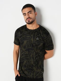 R&B - Men Olive Regular Fit T-Shirt