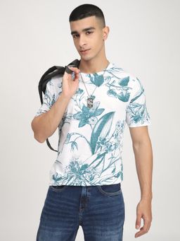 R&B - Men White Regular Fit T-Shirt