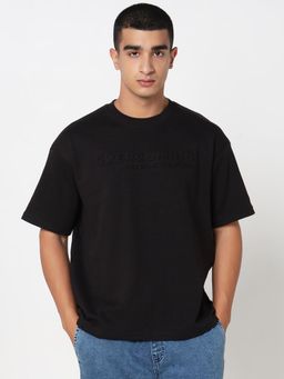 R&B - Men Black Loose Fit T-Shirt