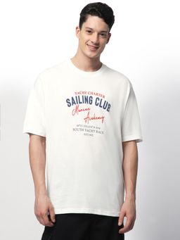 R&B - Men White Casual T-Shirt