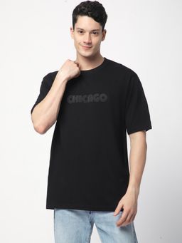 R&B - Men Black Casual T-Shirt