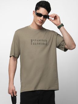 R&B - Men Green Casual T-Shirt