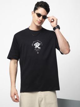 R&B - Men Black Casual T-Shirt