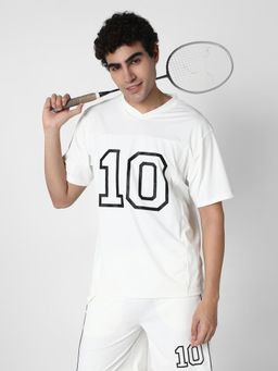 R&B - Men White Casual T-Shirt