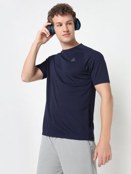 R&B - Men Navy Blue Casual T-Shirt