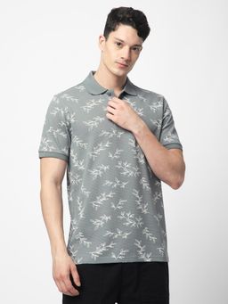 R&B - Men Green Casual Polo T-Shirt